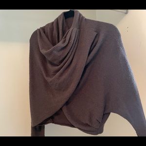 Free People soft cotton/wool blend draped sweater